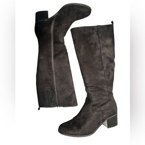 Relativity Tall Black Suede Boots